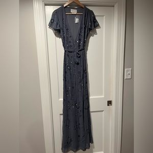 BHLDN Plymouth Bridesmaids Dress in Grey Hydrangea - Size 10